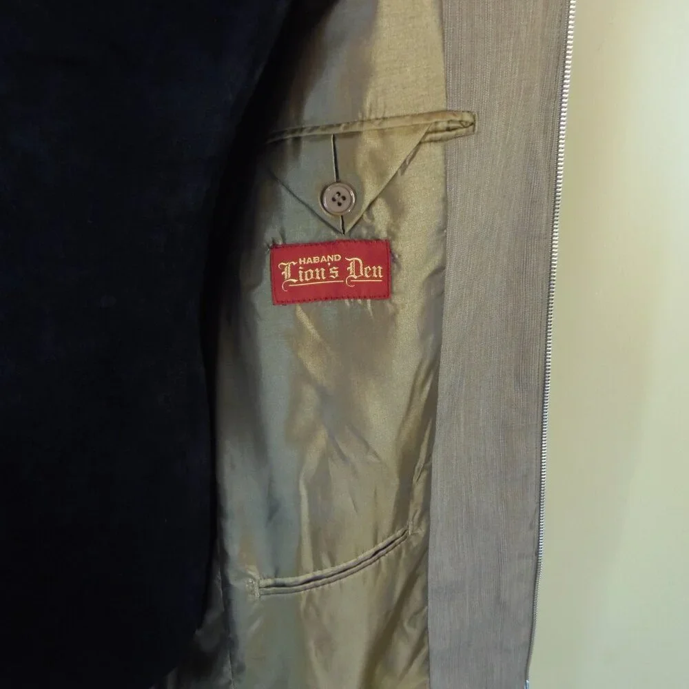 Vintage Haband Lion's Den Men's 44R‎ Front Zip Leisure Jacket MCM Hipster